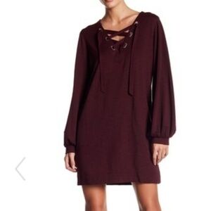 Max Studio Weekend lace-up sweatshirt dress